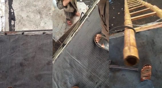 Kanpur Aluminium water proofing tapes being installed in roadways buses claimroof will not leak during rain