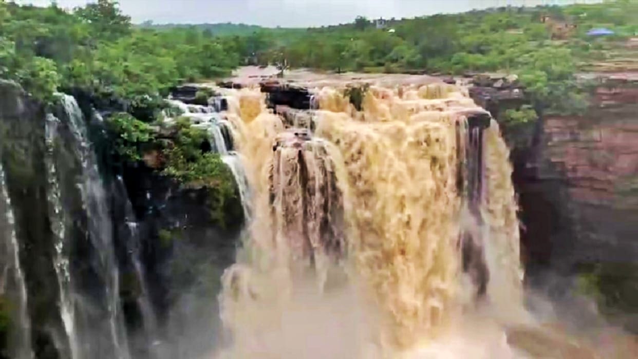 Rohtas News: Rain halted tourism; ban on going to Maa Tutla Bhavani, Manjhar Kund waterfalls