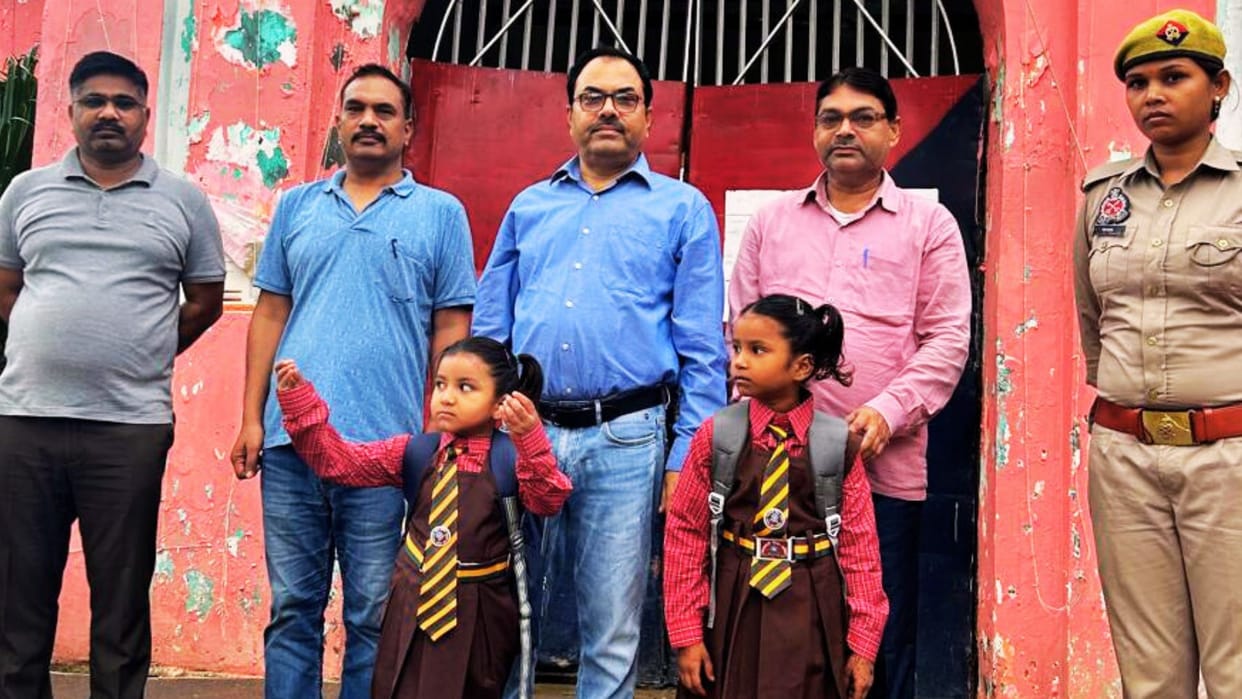 first time in history of ghazipur district jail two daughters of convicted woman went study in convent school