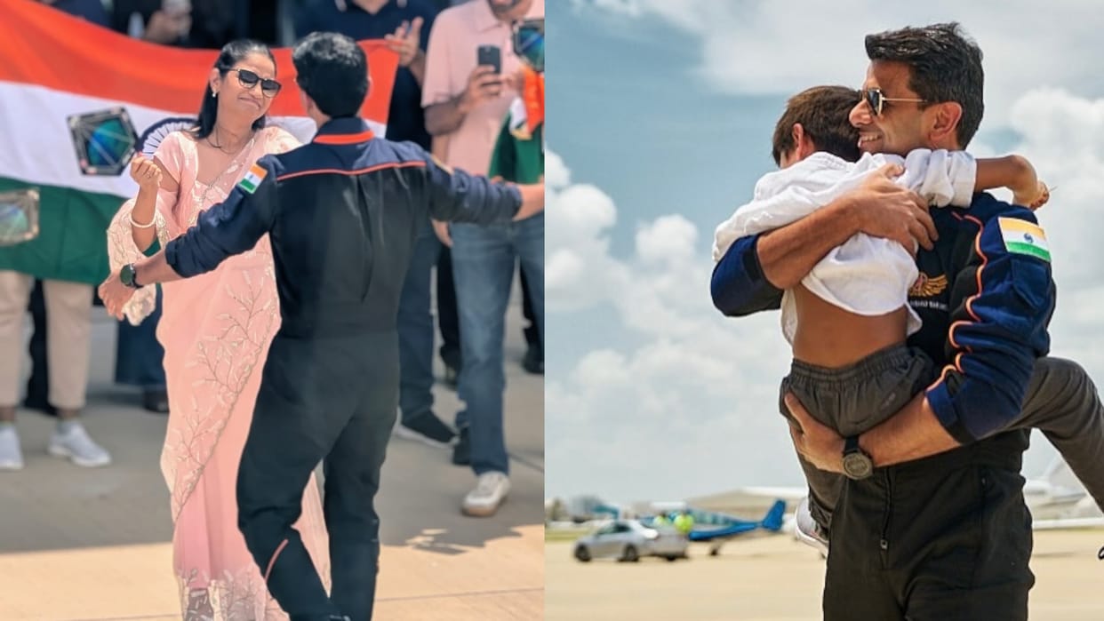 Shubhanshu Shukla reunited with his wife and six-year-old son after his 18-day ISS mission