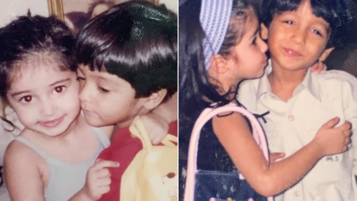 ananya panday share Ahaan Panday childhood photos before releasing his debut film Saiyaara