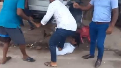 UP news BJP MLA uncle beaten up in agra Municipal workers beat him with sticks