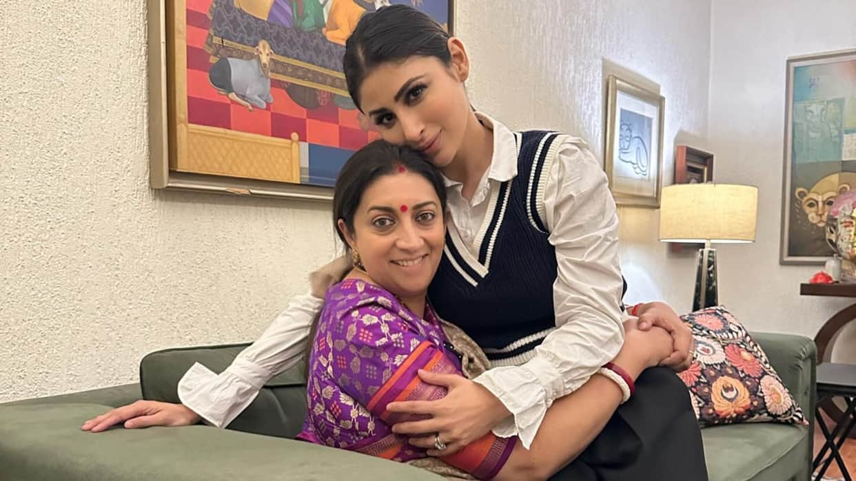 Smriti Irani Reel Life Bahu Mouni Roy Glamorous Photos