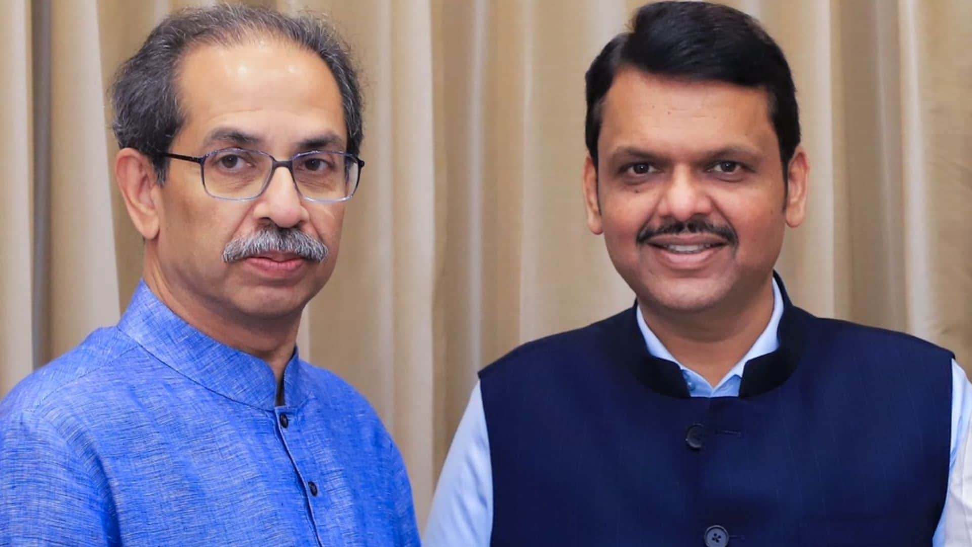 महाराष्ट्र के पूर्व मुख्यमंत्री उद्धव ठाकरे और मुख्यमंत्री देवेंद्र फडणवीस