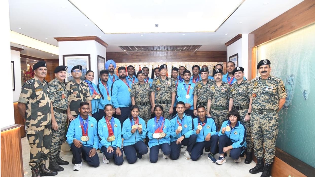 BSF players who brought glory to the country were honoured and got out of turn promotion