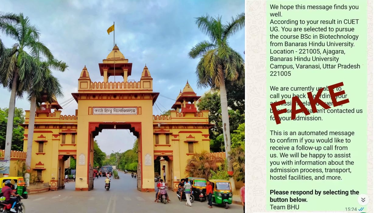 Fake BHU Admission Notice Circulating on WhatsApp; University Warns Candidates to Stay Alert