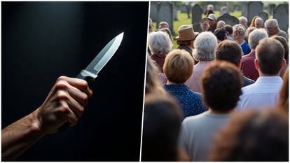 Rusty murder in cemetery: a rage on a young man with a sharp knife, incidents in front of the eyes of 200 people A young man was stabbed to death in a gravelyard in rajori district