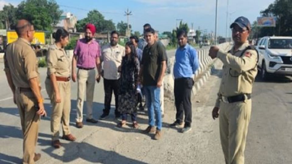 NHAI-Transport Department conducted a field inspection regarding the random cut between Lalkuan and Haldwani