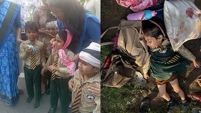 Student and Teacher died in a school van accident on Gajraula road in Amroha See photos