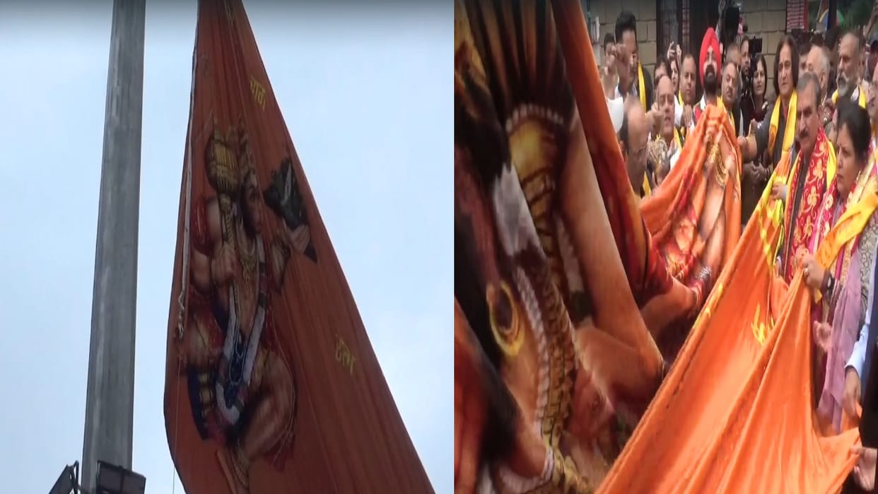 108 feet high flag installed in Jakhu Hanuman temple, CM Sukhu inaugurated it after worship