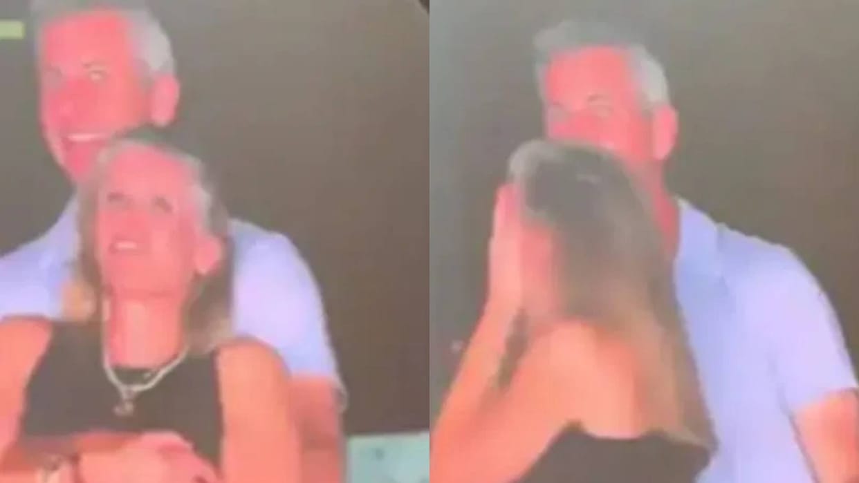 Big company CEO affair exposed in a concert seen in HRs arms wife removes his surname Video Viral