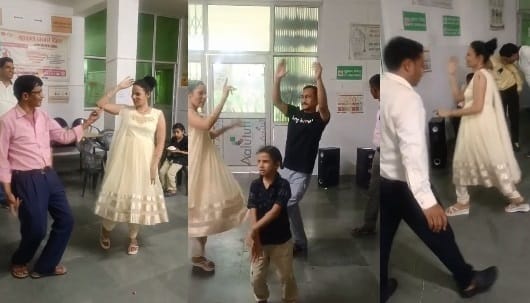 Mahoba Health workers were seen dancing to film songs in CHC Srinagar patients and attendants were upset