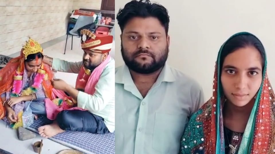 Two Muslim girls married Hindu boys changed their name along with their religion in moradabad