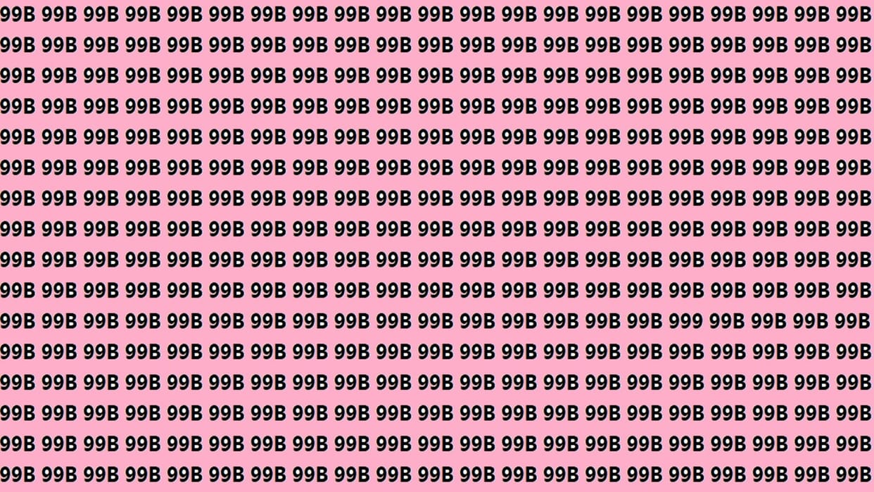 Optical Illusion iq test brain teaser image Can You Spot 999 Within 15 Seconds?