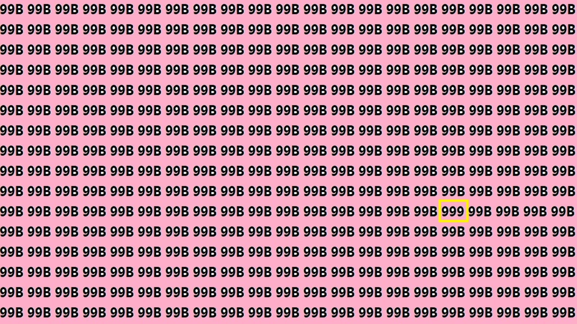 Optical Illusion iq test brain teaser image Can You Spot 999 Within 15 Seconds?