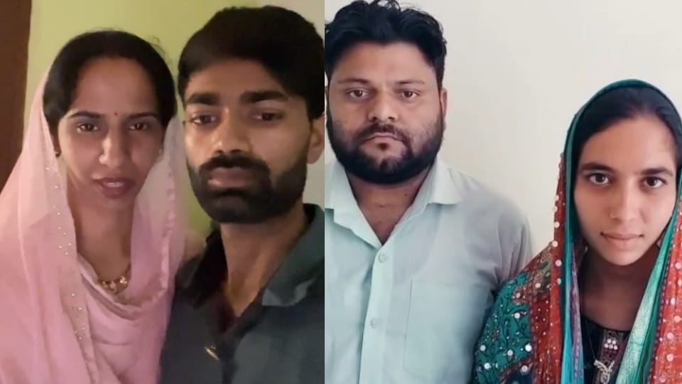 Two Muslim girls married Hindu boys changed their name along with their religion in moradabad