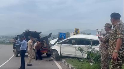 Five Amarnath Yatra pilgrims injured after truck hits car near Battal Ballian in Udhampur Jammu Kashmir