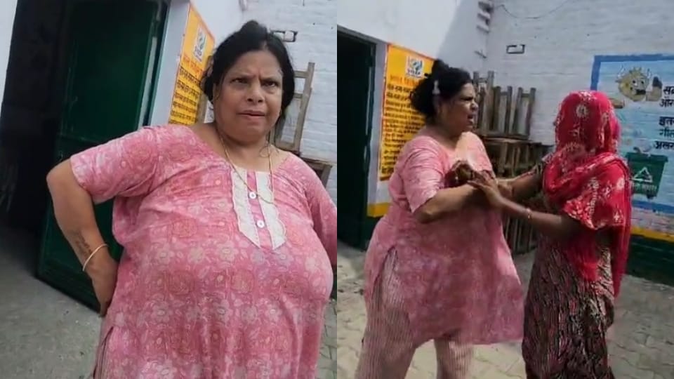 Video of a teacher playing music on mobile and massaging head in class in Bulandshahr goes viral