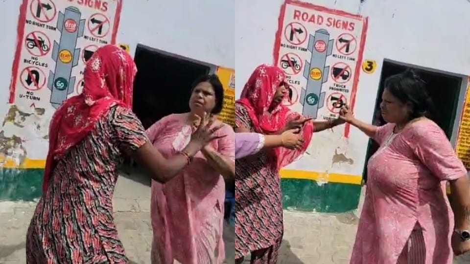 Video of a teacher playing music on mobile and massaging head in class in Bulandshahr goes viral
