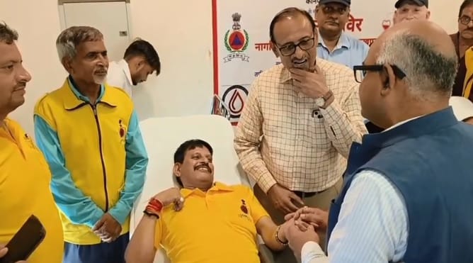 Kanpur blood donation camp launched for children suffering from thalassemia contribute to human service