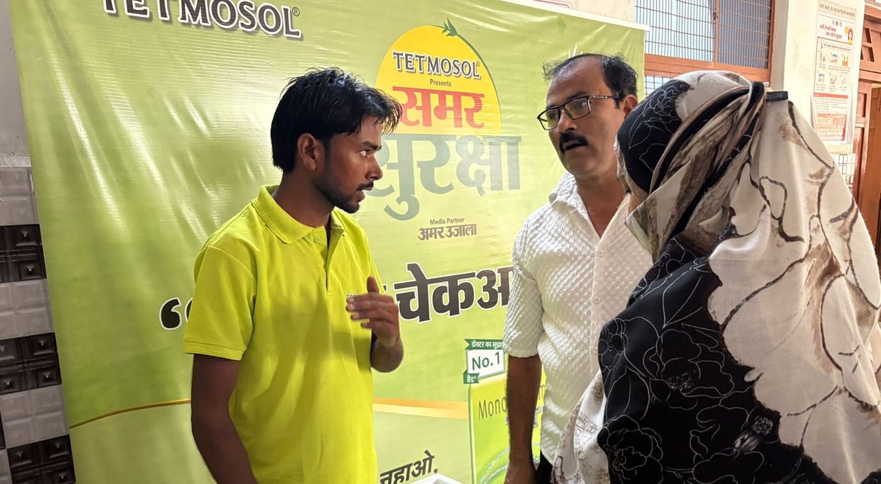 Amar Ujala Campaign A big step towards skin care people got their skin checked made aware through street plays