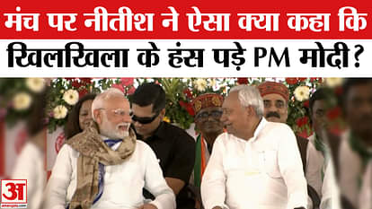 PM Modi Nitish Kumar Viral Video in Motihari Rally: