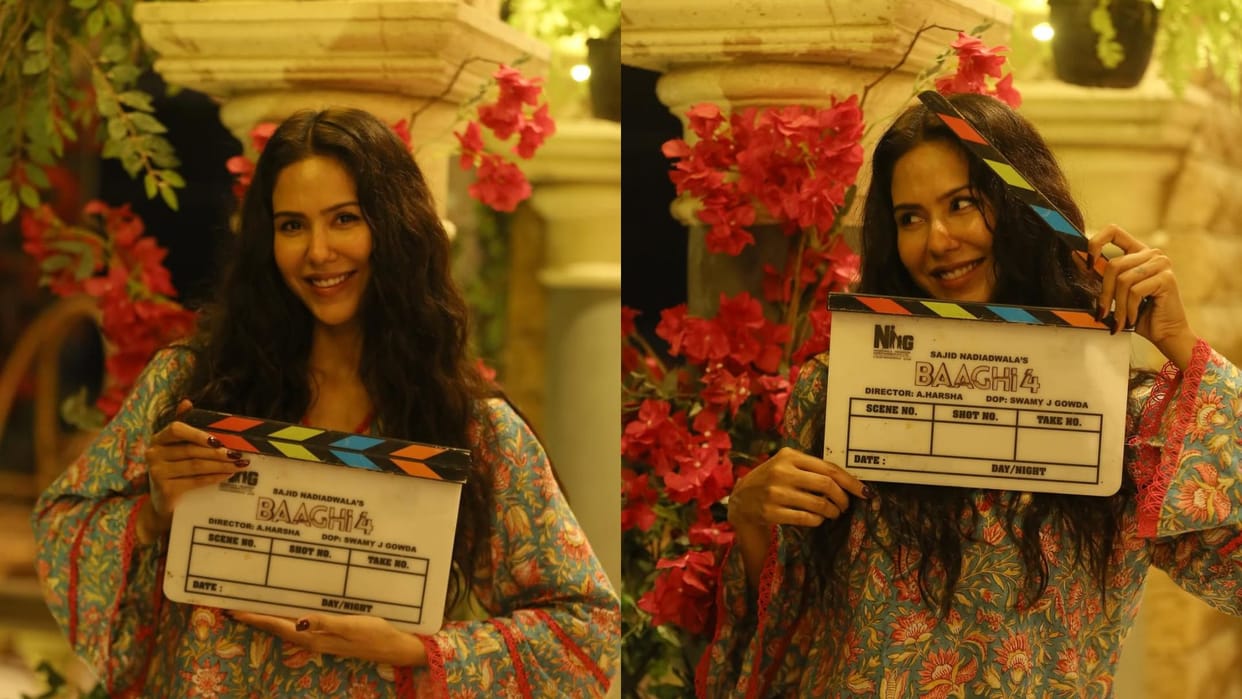 Sonam Bajwa Wraps Up Baaghi 4 Shoot shares photos with clapper board