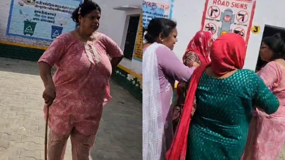 Video of a teacher playing music on mobile and massaging head in class in Bulandshahr goes viral