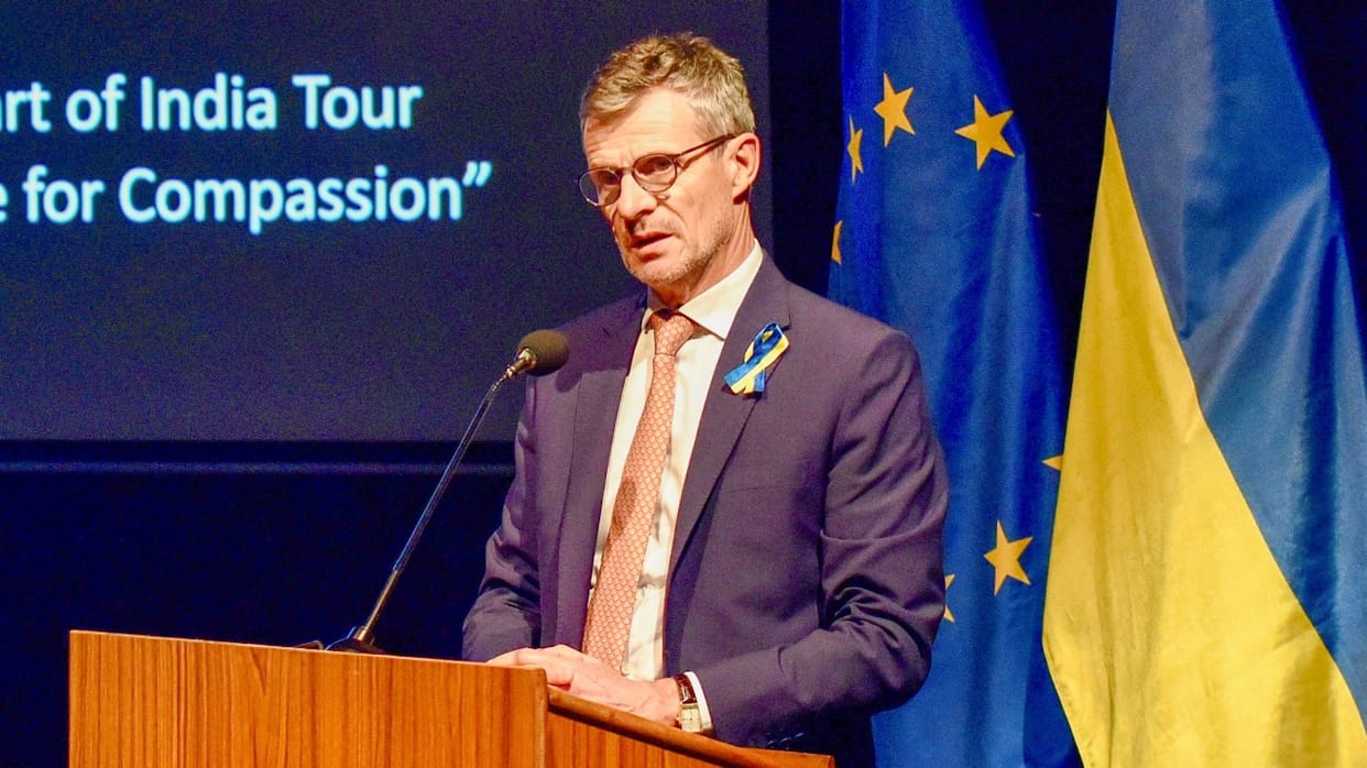 EU Sanctions on Russia Envoy to India Herve Delphin no worries on global supply purchase weakening war economy