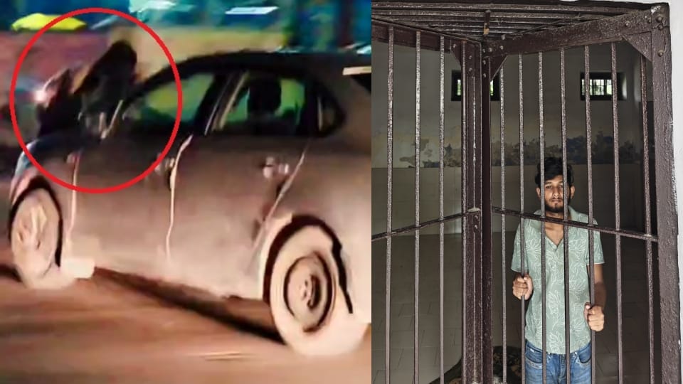 home guard on traffic duty in Bareilly dragged for five KM on bonnet of a car