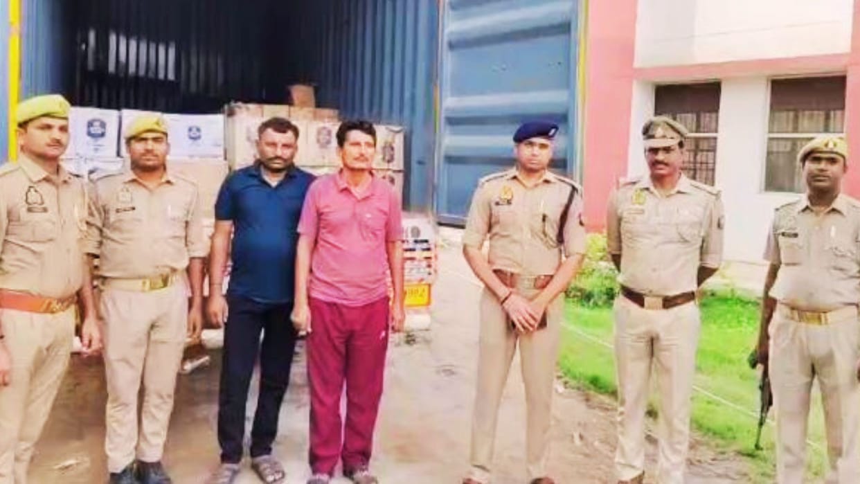 Smuggling in style of Pushpa movie liquor hidden by making cabin in container two smugglers arrested
