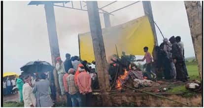 satanpur funeral site rainy season issues