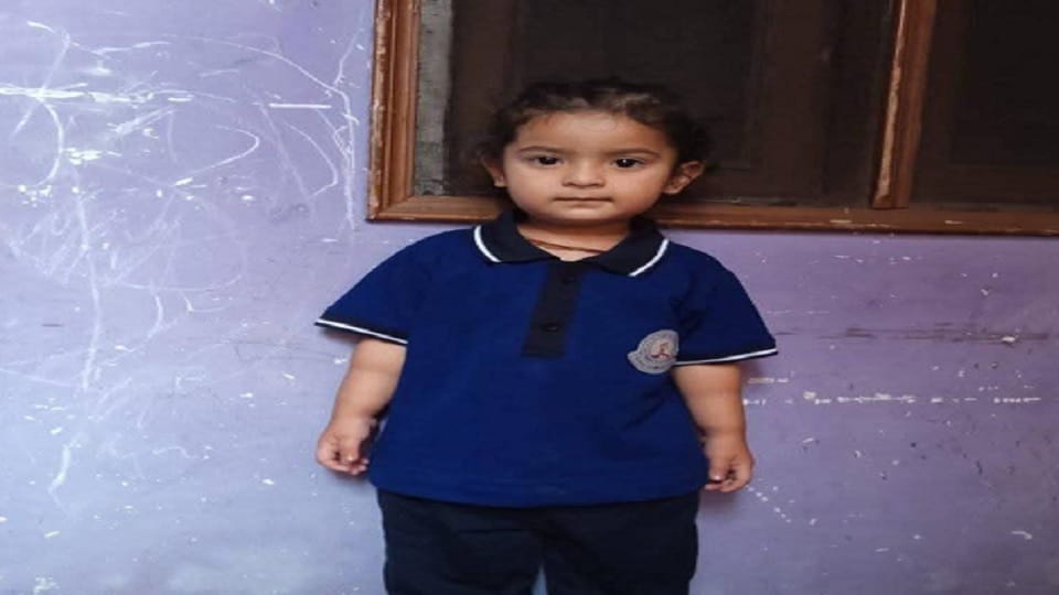 Four year old girl died in a road accident