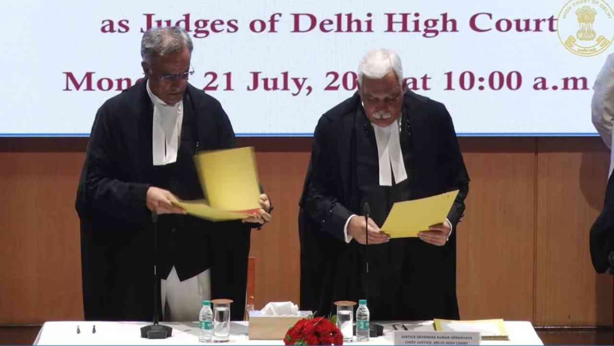 Six new judges were sworn in Delhi High Court on Monday