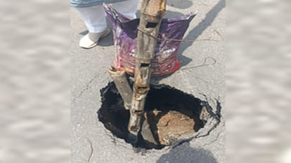 Kanpur: Fear of road collapse due to pipe breakage on P road, digging will be done