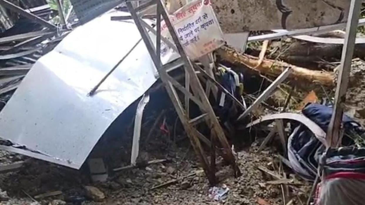 Landslide hits old track to Vaishno Devi shrine in Reasi district of Jammu and Kashmir
