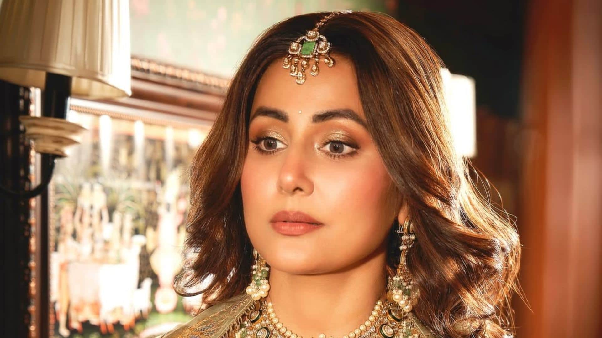 Hina Khan shares photos in lehenga give update about Pati Patni aur Panga
