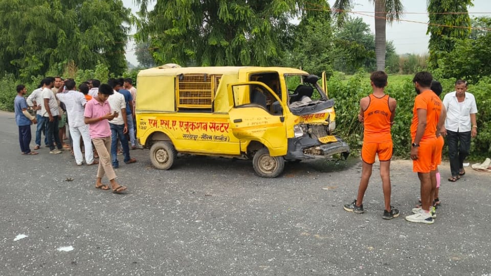 School van overturned after being hit by a dumper Magic was taking van in wrong direction to avoid six km