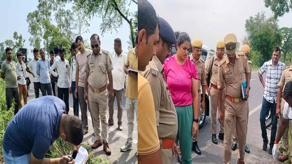 blooded body of sub inspector was found aside in highway in kasganj