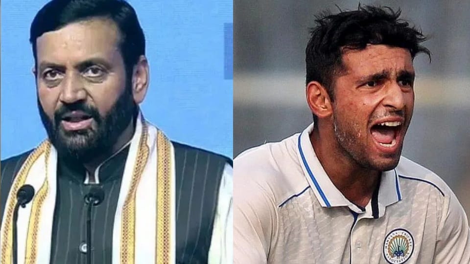 Cm Nayab Saini talk to cricketer Anshul Kamboj on video call and blessing for Ind vs Eng test match