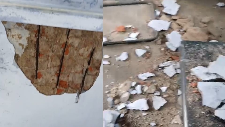 Roorkee: Plaster of the foreman's room building in the roadways depot collapsed, employees narrowly escaped
