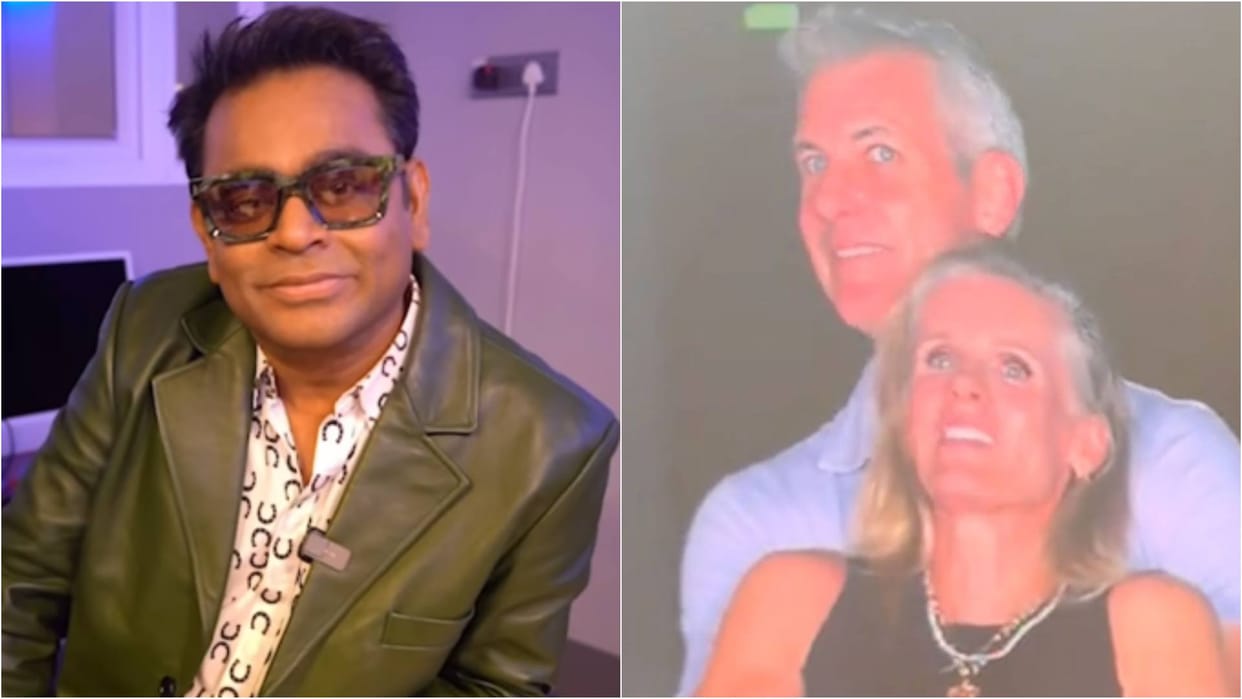 Oscar winning composer A R Rahman jokes about viral Coldplay kiss cam controversy during a performance