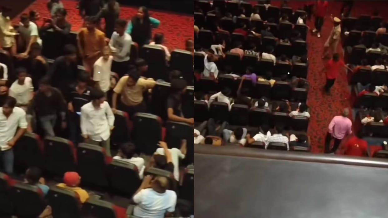 Girl went to the theater to watch Saiyaara with her boyfriend suddenly her other boyfriend arrived Video Viral