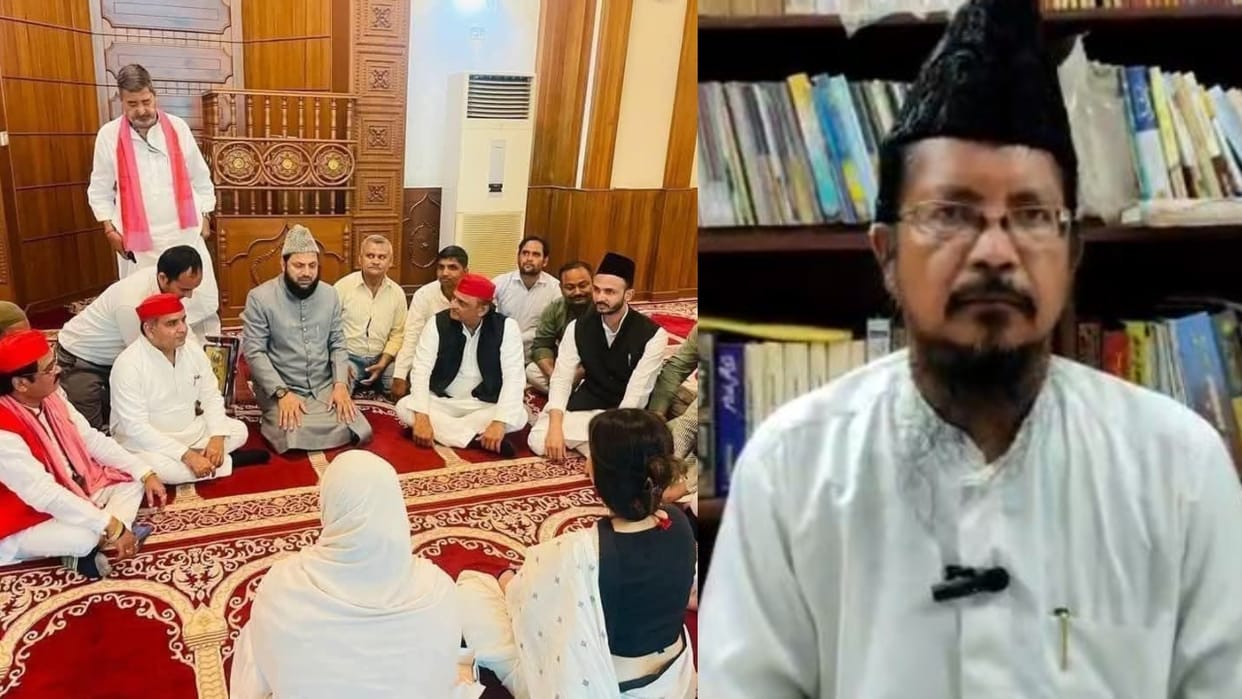 Barelvi Maulana Shahabuddin Razvi got angry on SP meeting in the mosque