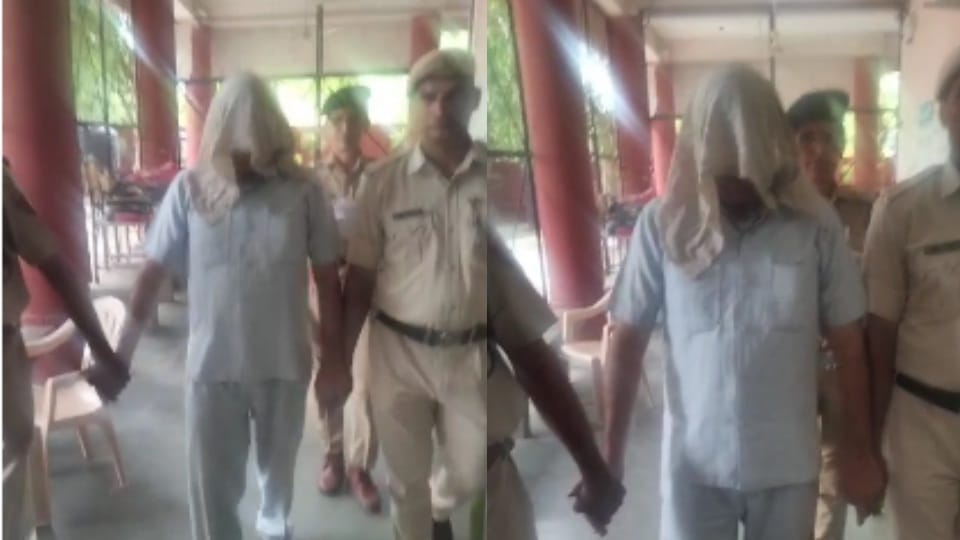 Teacher arrested for misdeed girl students in school in Haryana crime news