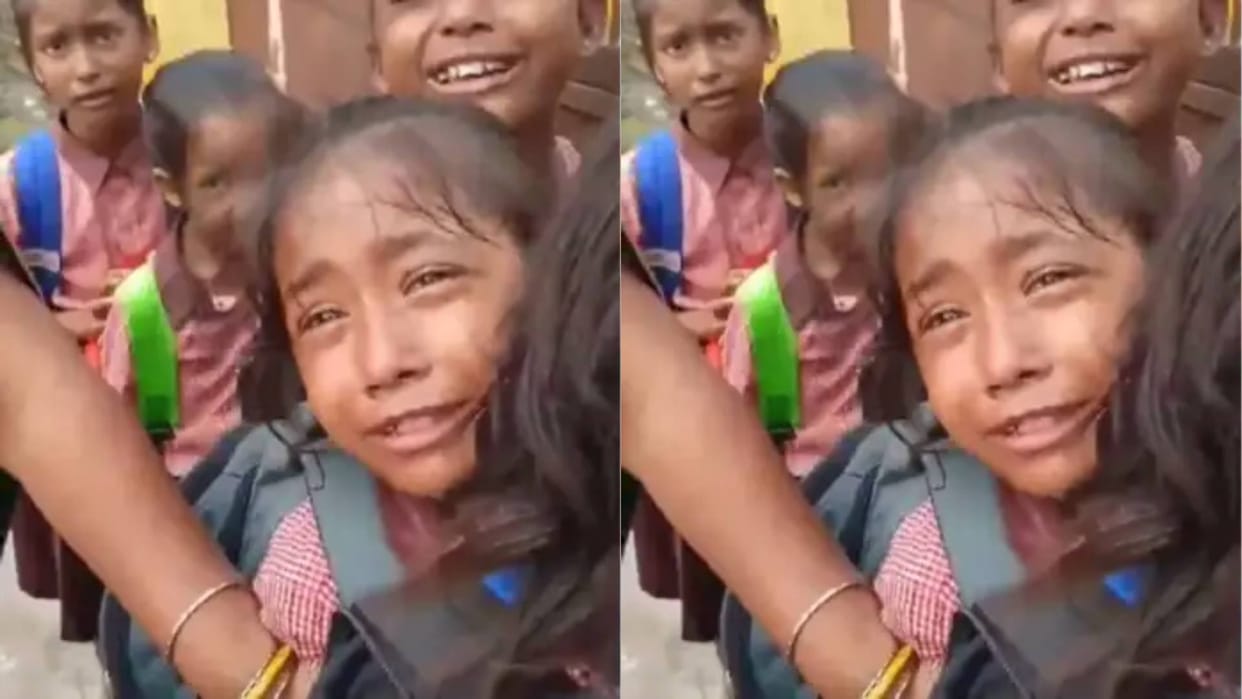 When the children came home ready in the morning they saw that the school was locked Video goes Viral