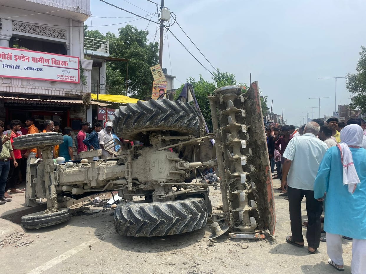 High speed tanker hits tractor driver dies vehicle caught toll plaza