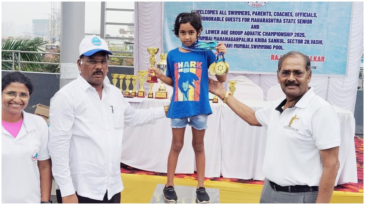 7 year old Avani Yadav wins 7 gold medals in Asian Swimming Championship 2025 know Biography and Achievements