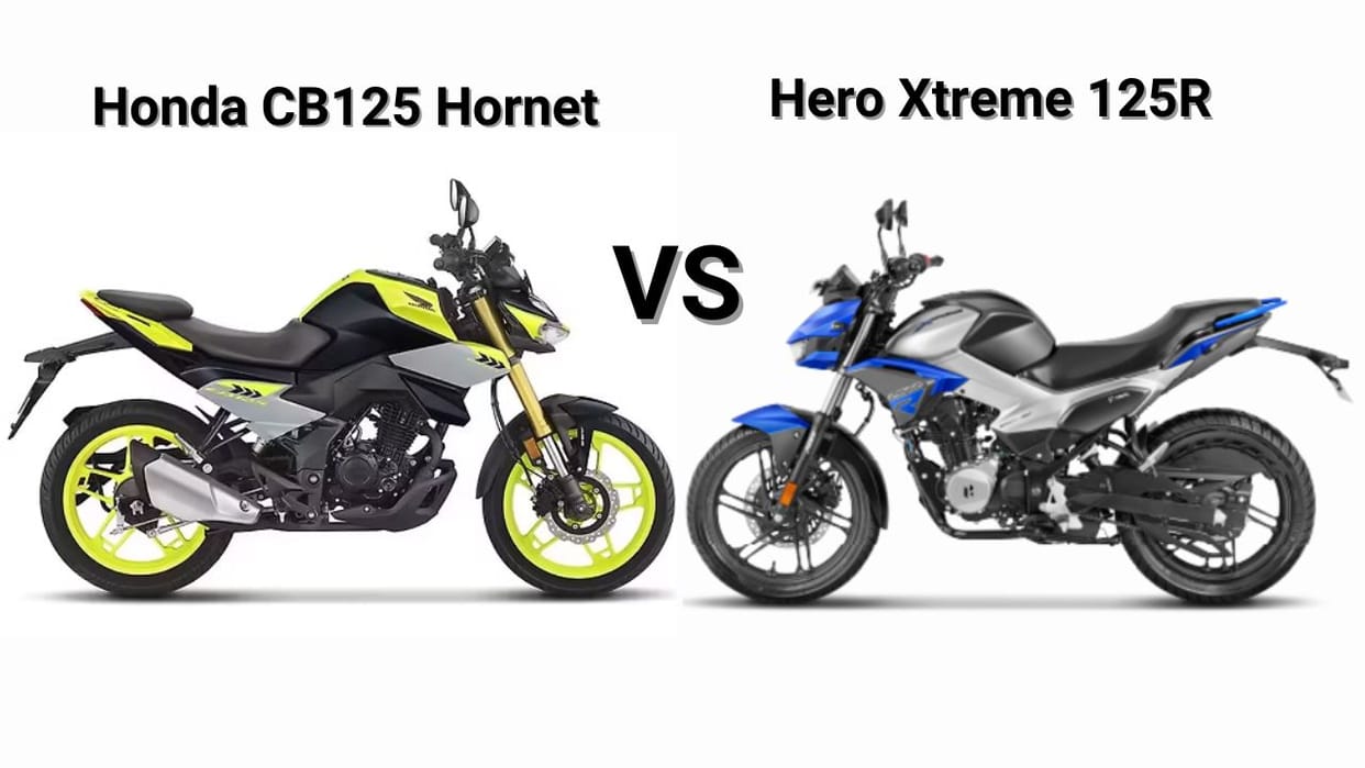 Honda cb125 hornet vs hero xtreme 125r comparison features specifications details
