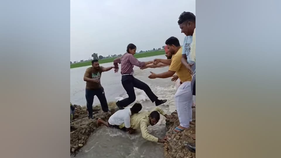Heroic Acts in Punjab Men Form Human Bridge for 30 School Kids in Moga Cop Rescues 11 from Canal in Bathinda